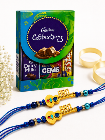 Set of 2 Kid Rakhi with Chocolate