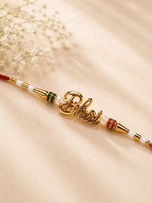 Premium Personalized Bhai Name Rakhi Set