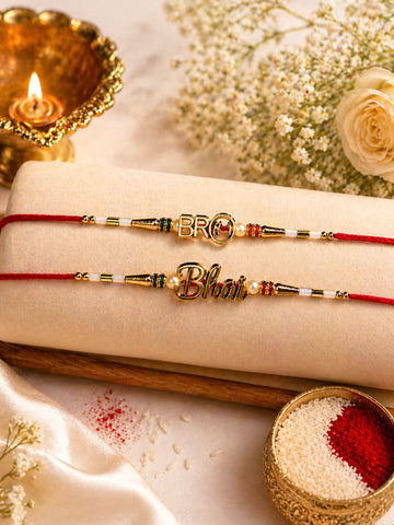 2 Bhai Rakhi Combo Set