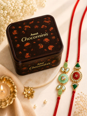 2 Bhaiya Rakhi Set Chocolate