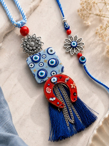 Peacock Bhaiya Bhabhi Rakhi Set