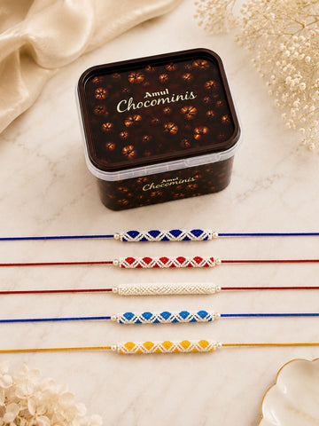 5 Bhaiya Rakhi Combo with Chocolate