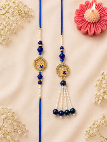 Evil Eye Bhaiya Bhabhi Rakhi with Candle