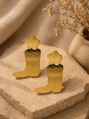 Demifine Floral Boot Earrings