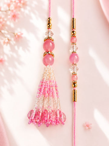 Pink Bhaiya Bhabhi Rakhi Set