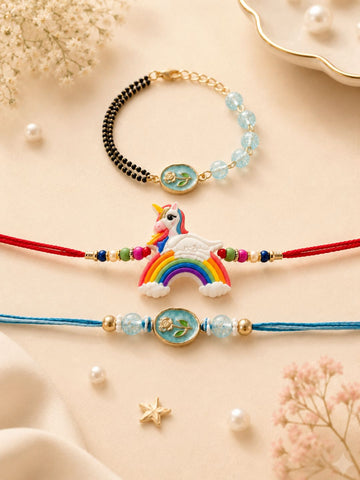 Set of Couple with Kid rakhi