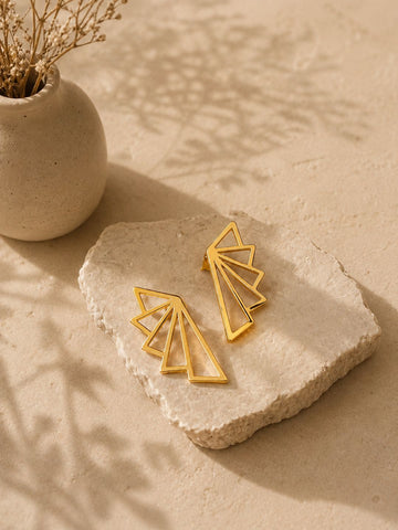 Demifine Geometric Stud Earrings