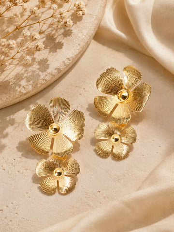 Demifine Floral Drop Earrings