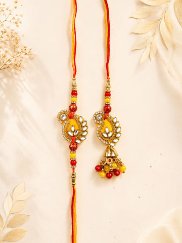 Red Bhaiya Bhabhi Rakhi Set