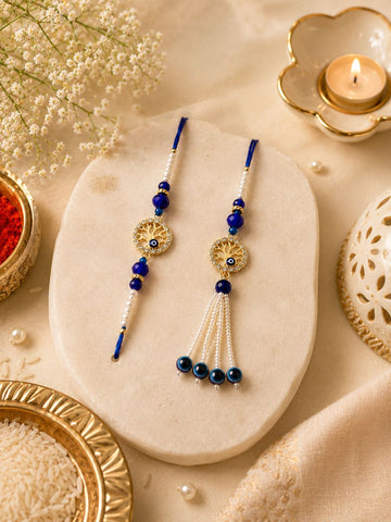 Evil Eye Bhaiya Bhabhi Rakhi Set
