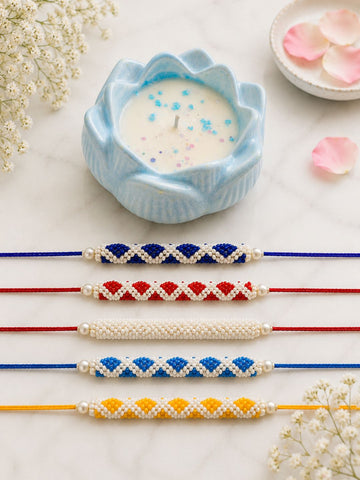 5 Bhaiya Rakhi Combo with Candle