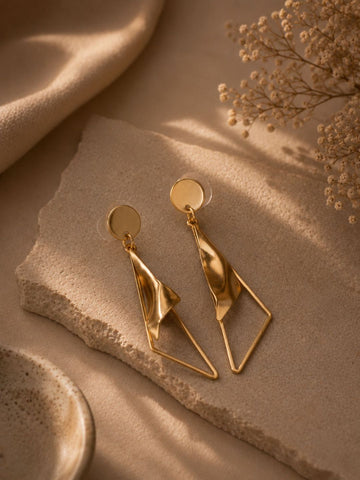 Demifine Geometric Drop Earrings