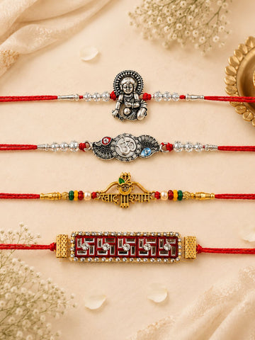 Set of 4 Rakhi Set
