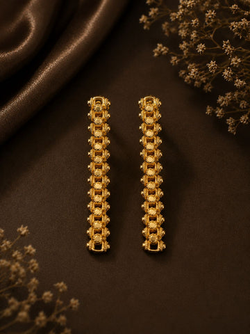 Gold Plated Drop Earrings for Women and Girls