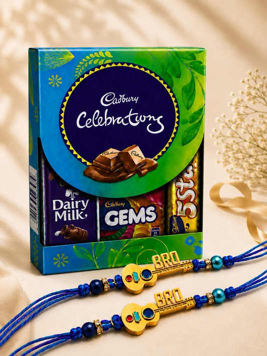 Set of 2 Kid Rakhi with Chocolate