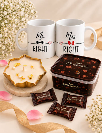 Urli Candle Couple Chocolate Gift Set