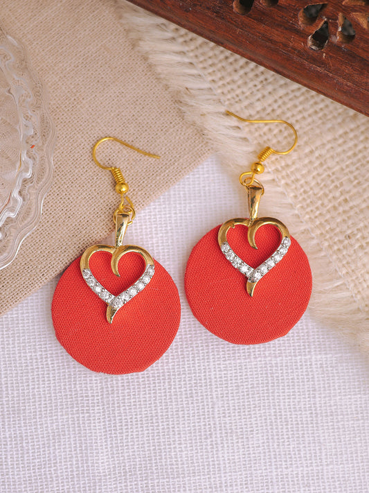 Red Heart-Shaped Earrings
