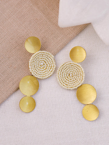 Gold-Plated Pearl Earrings