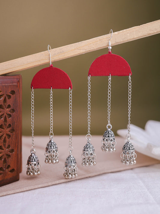 Handcrafted Fabric Dangle Earrings