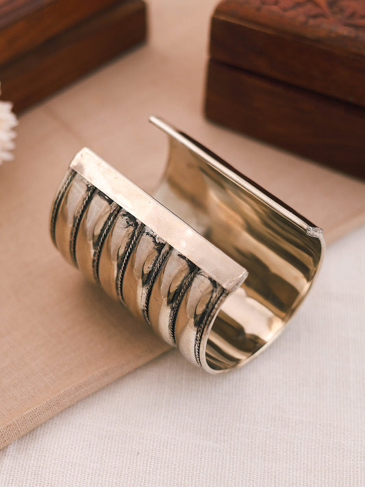 Silver-Plated Statement Cuff Bracelet