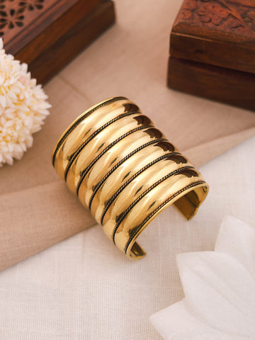 Gold-Plated Statement Cuff Bracelet