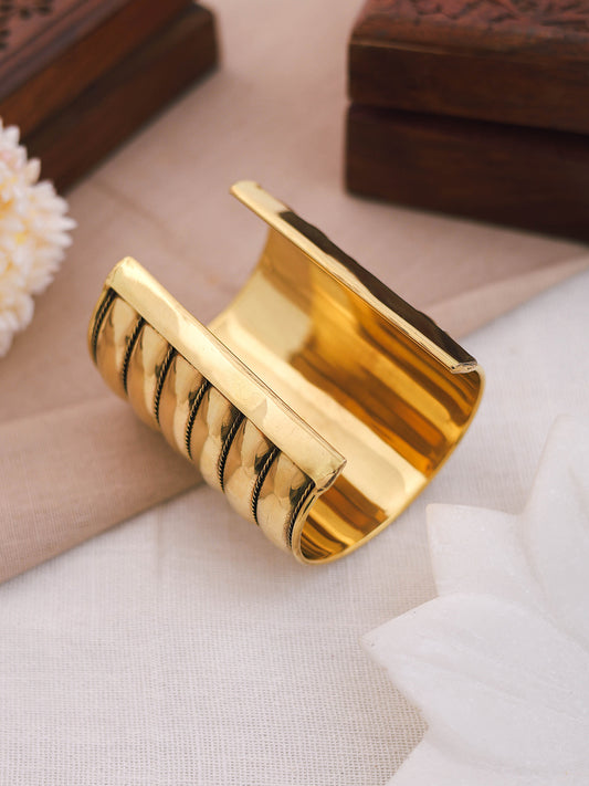 Gold-Plated Statement Cuff Bracelet