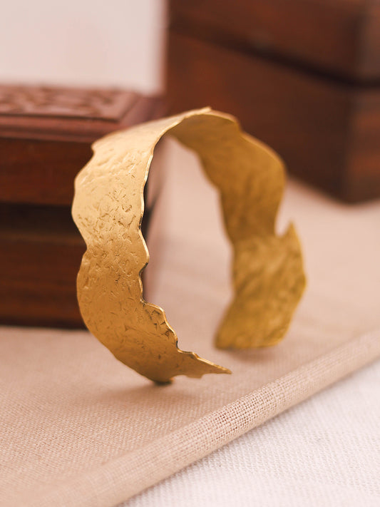 Handmade Gold-Plated Cuff Bracelet