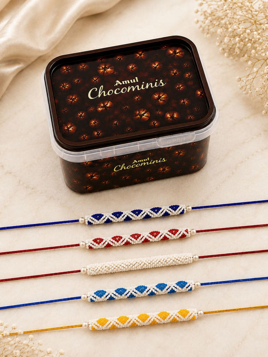 5 Bhaiya Rakhi Combo with Chocolate