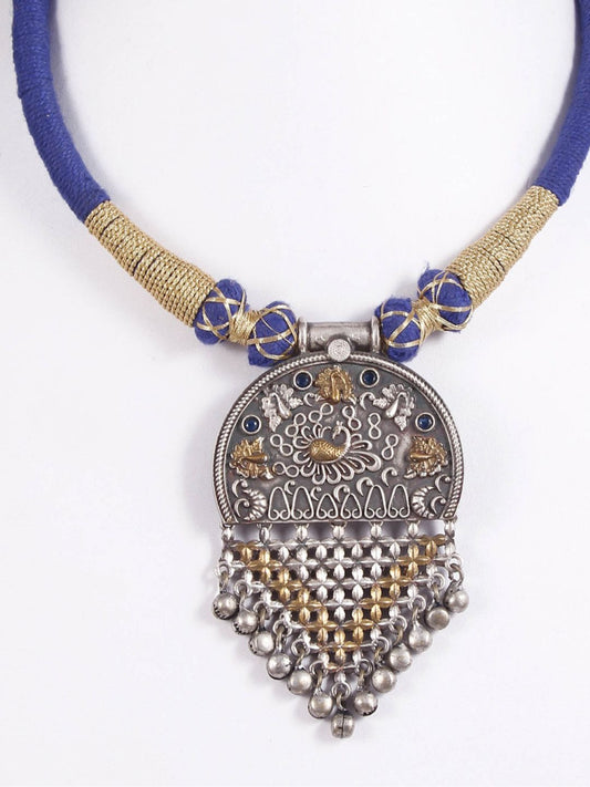 Thread Oxidised Long Necklace
