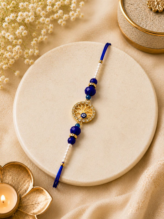Evil Eye Bhaiya Bhabhi Rakhi with Candle