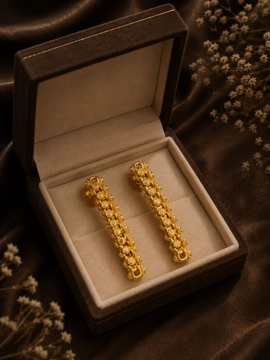 Gold Plated Drop Earrings for Women and Girls