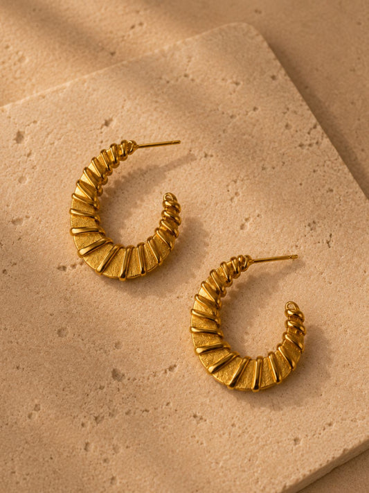 Demifine Gold Plated Hoop Earrings