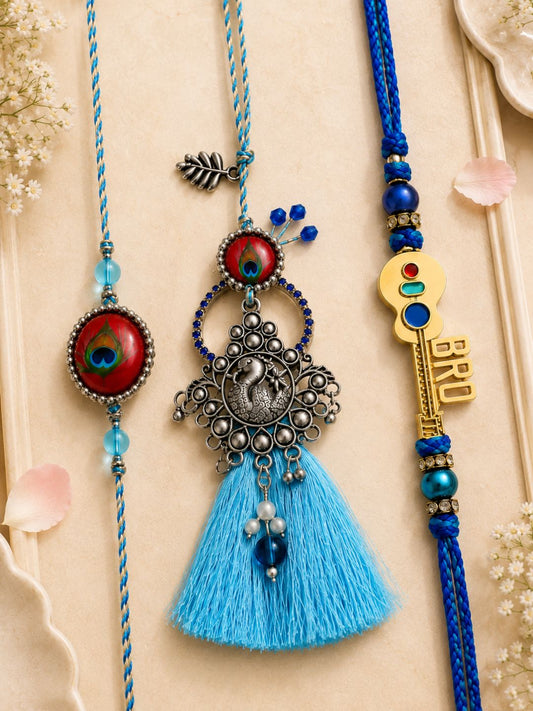 Premium Family Rakhi Trio Gift Set
