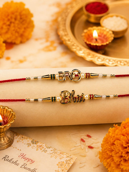 2 Bhai Rakhi Combo Set