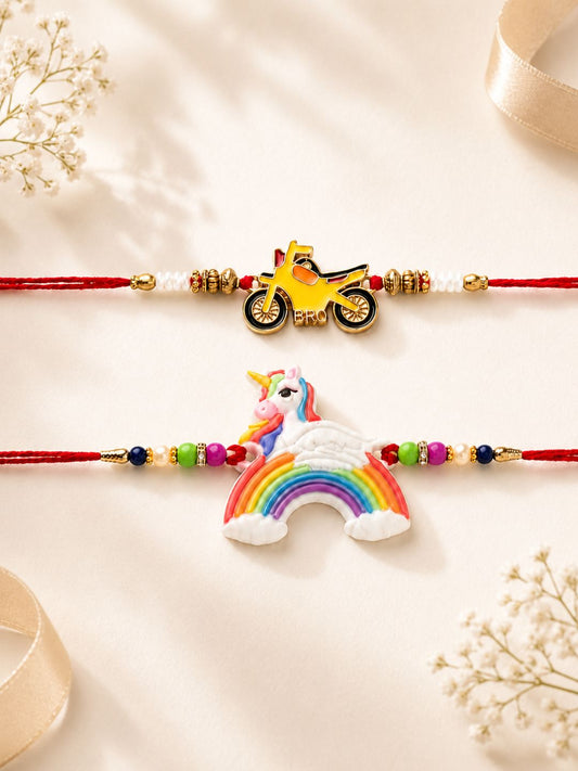 2 Kid Rakhi Set with 2 Chocolate