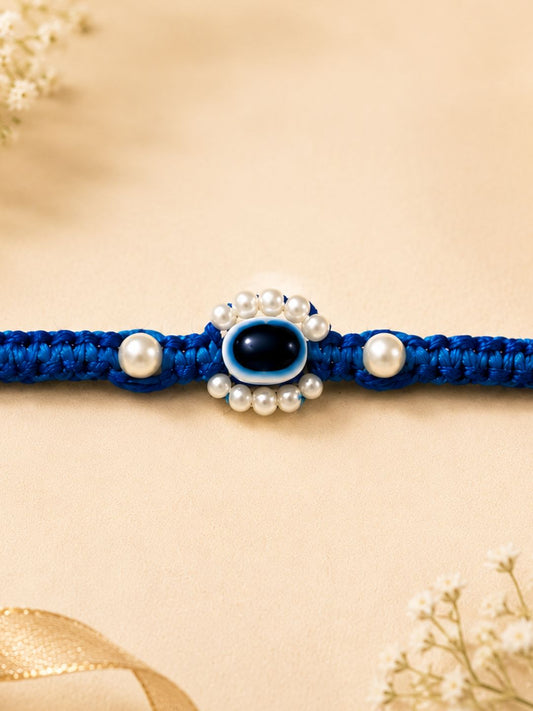 2 Evil Eye Rakhi Combo Set