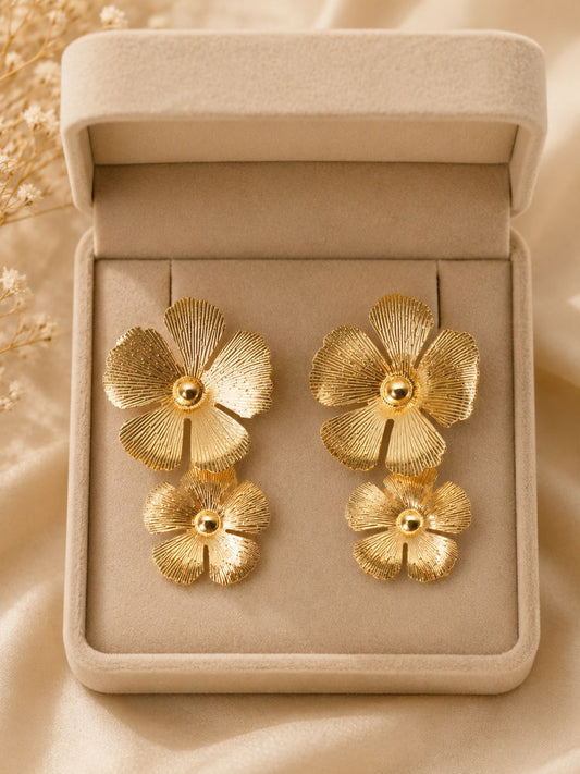 Demifine Floral Drop Earrings
