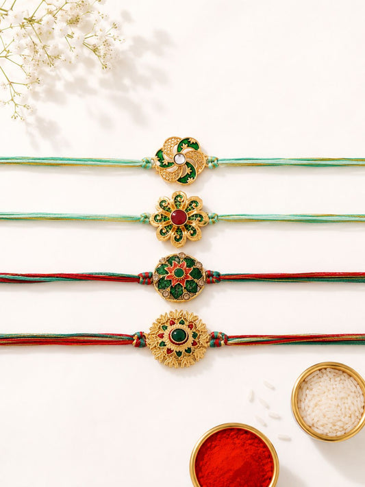 Premium Set of Four Designer Rakhis