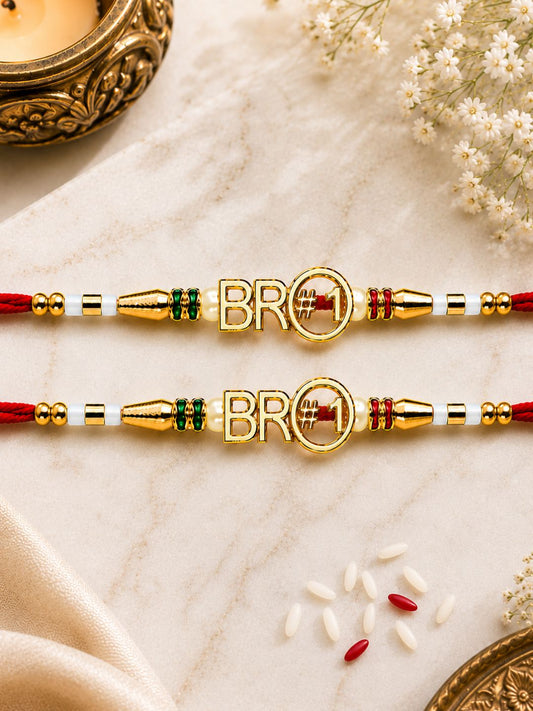 Set of 2 Bro Rakhi with 2 Chocolate