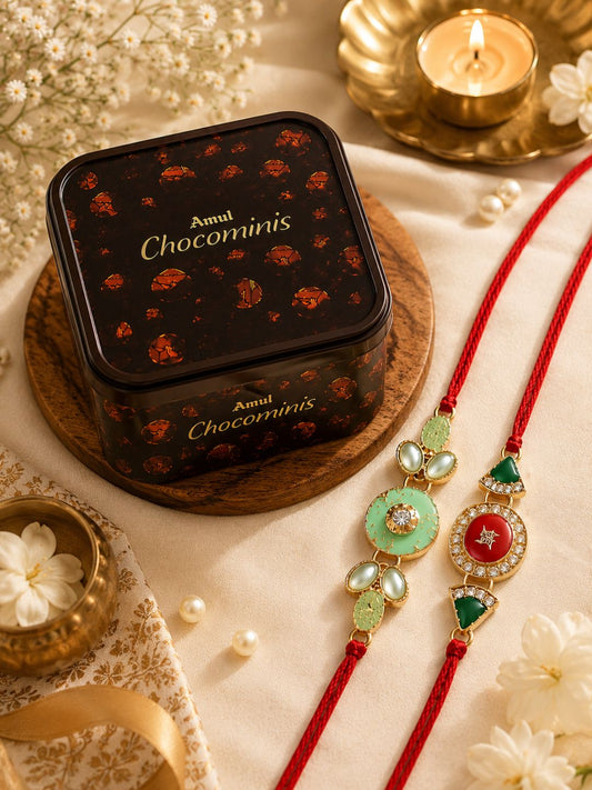 2 Bhaiya Rakhi Set Chocolate