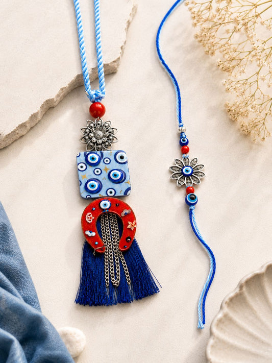 Peacock Bhaiya Bhabhi Rakhi Set