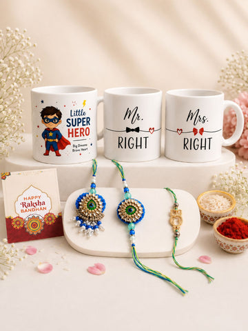 Luxury Rakhi Mug Combo for Family
