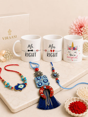 Luxury Rakhi Mug Combo for Family