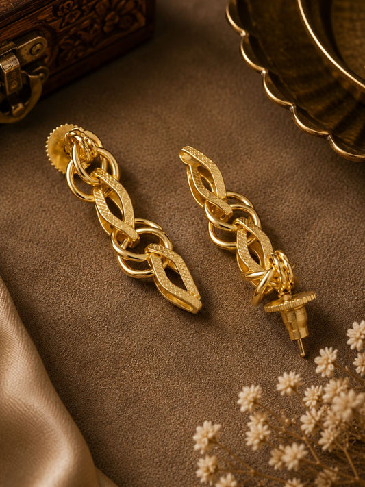 Ethnic Gold Plated Drop Earrings for Women and Girls