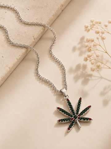 Marijuana Leaf Pendant For Men