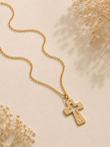 Gold-Plated Holy Cross Pendant For Men and Women