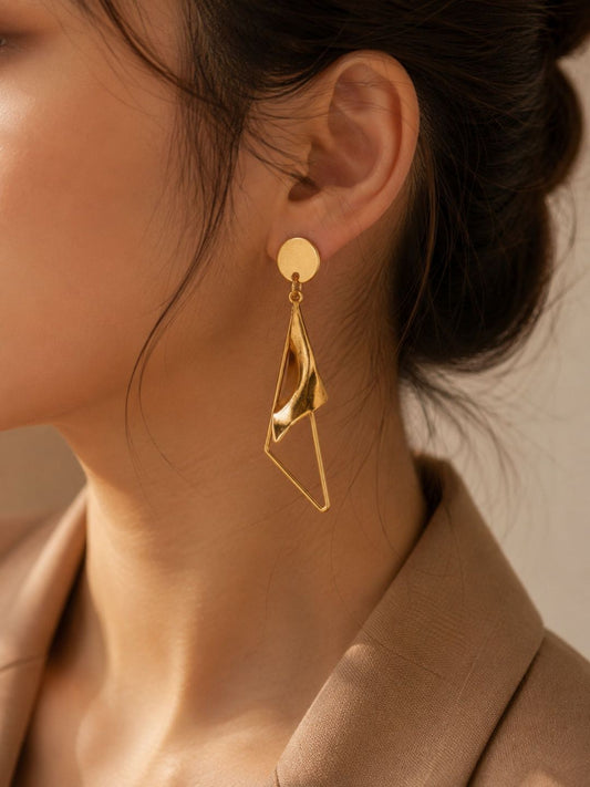 Demifine Geometric Drop Earrings