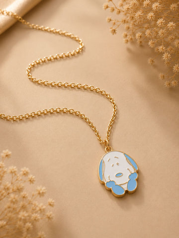 Demifine 18K Gold Plated Cute Puppy Pendant Necklace