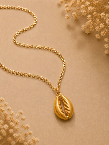 Demifine 18K Gold Plated Sea Shell Pendant Necklace