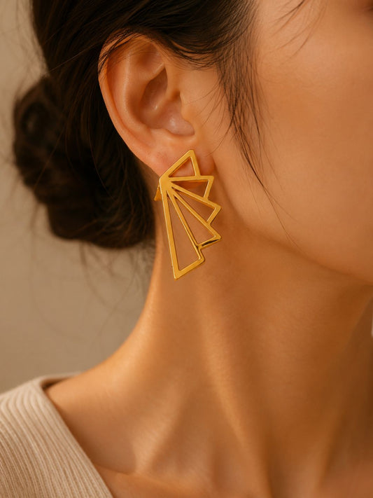 Demifine Geometric Stud Earrings